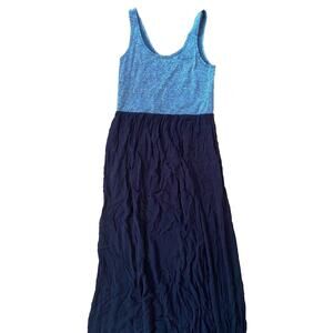 Lou and Grey Women's Sleeveless Full Length Dress Gray Black Stretch Size XS/S